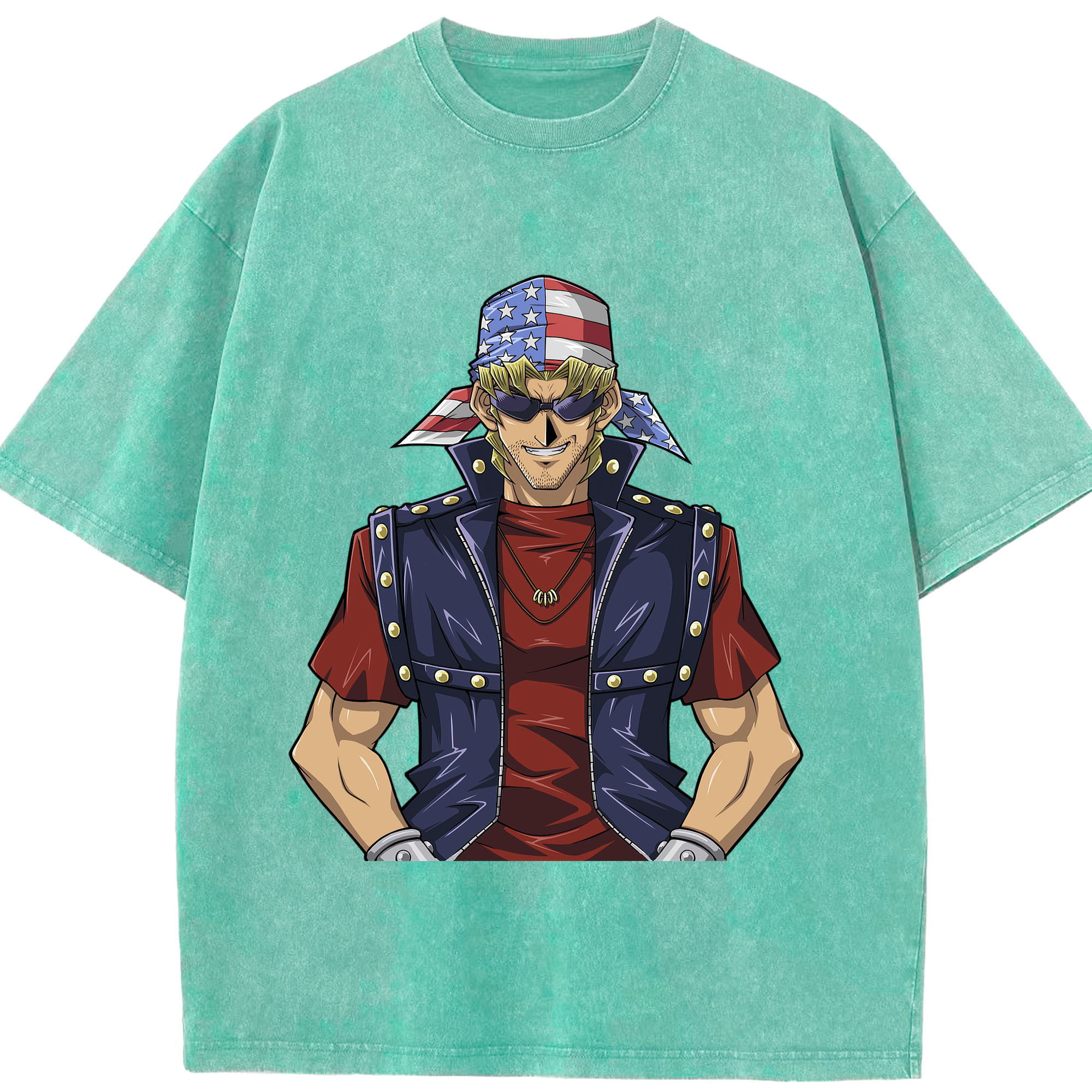 （画像用） 遊☆戯☆王 Yu-Gi-Oh! 綿100% ヴィンテージ風 半袖Tシャツ（フロントプリント）